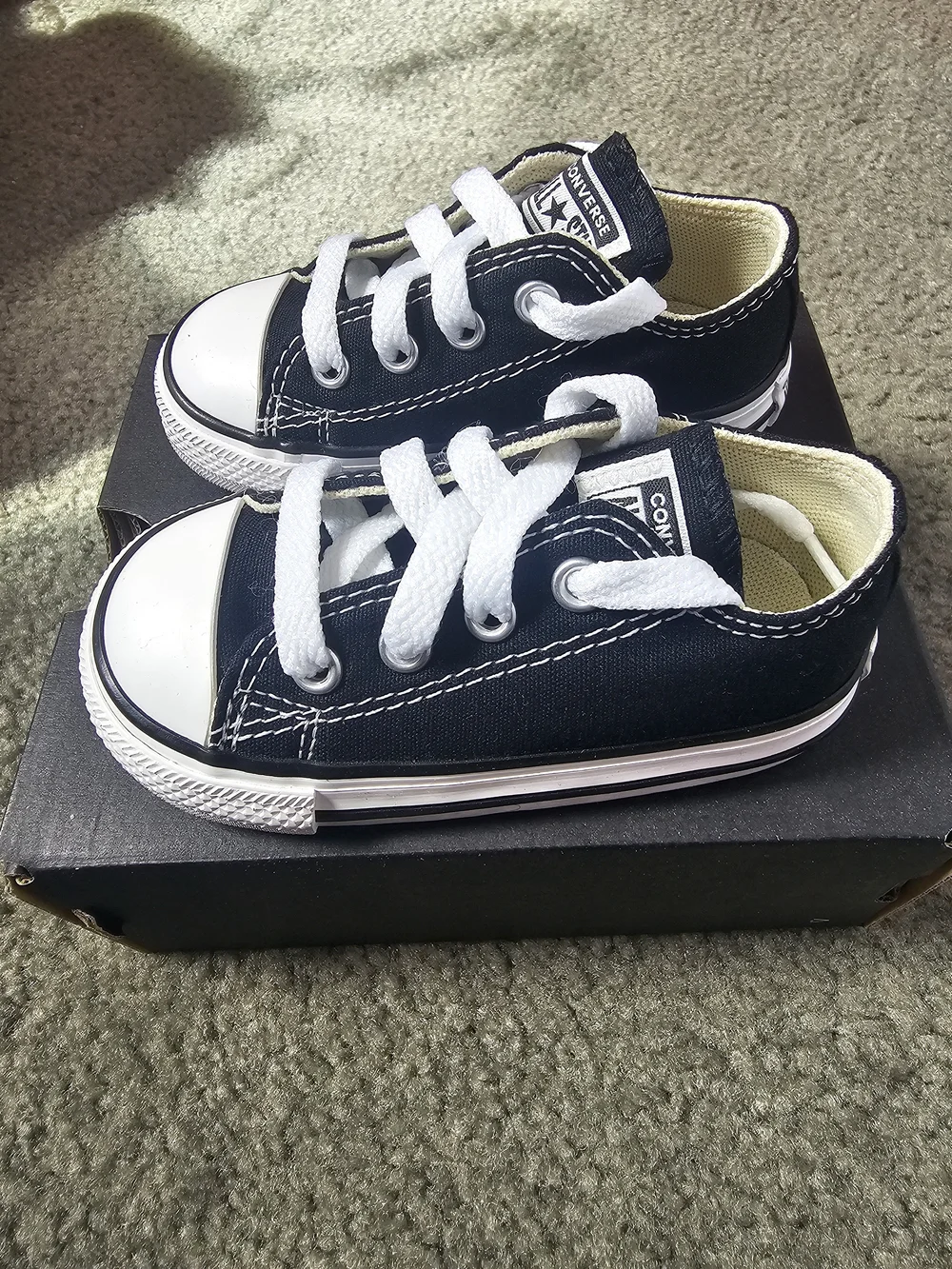 Converse All Star Kids Black Canvas Low Top Sneakers